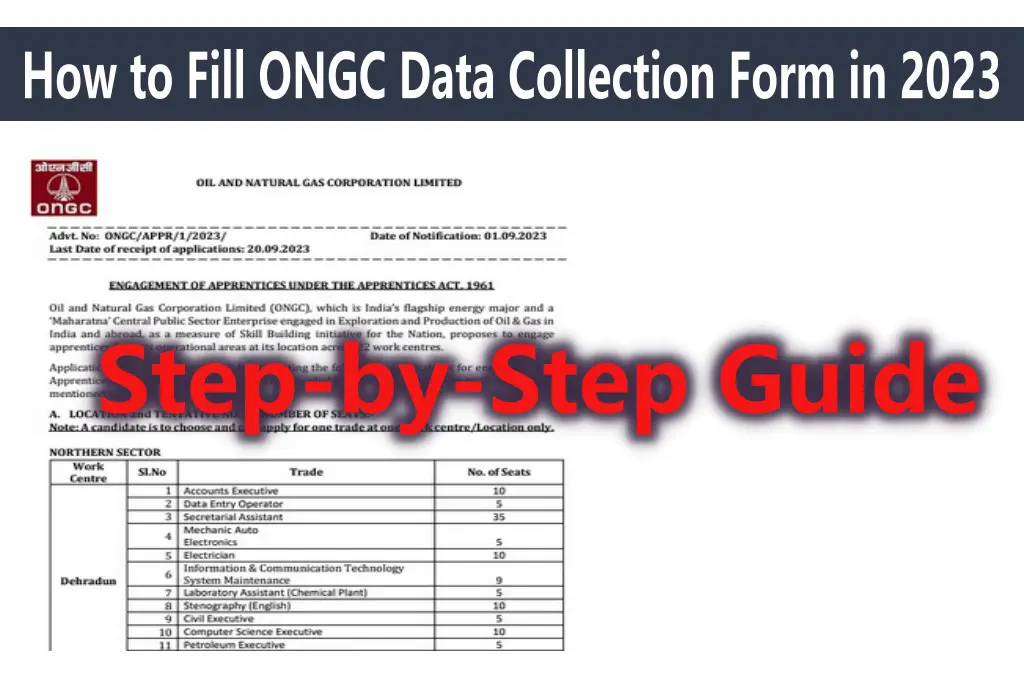 How to Fill ONGC Data Collection Form
