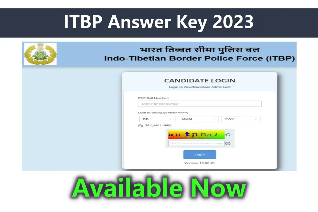 ITBP Answer Key 2023