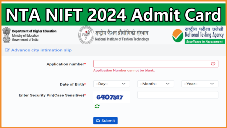 NTA NIFT 2024 Admit Card